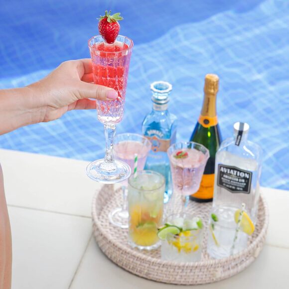 BELLAFORTE Shatterproof Tritan Plastic Champagne Flute Clear, 6oz, Set of 4 - Picture 6 of 7